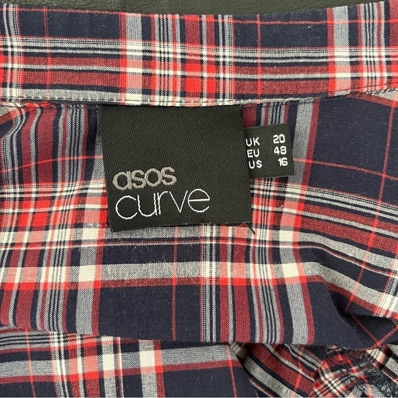 ASOS Curve Checkered Button-Up Dress - Picture 5 of 8